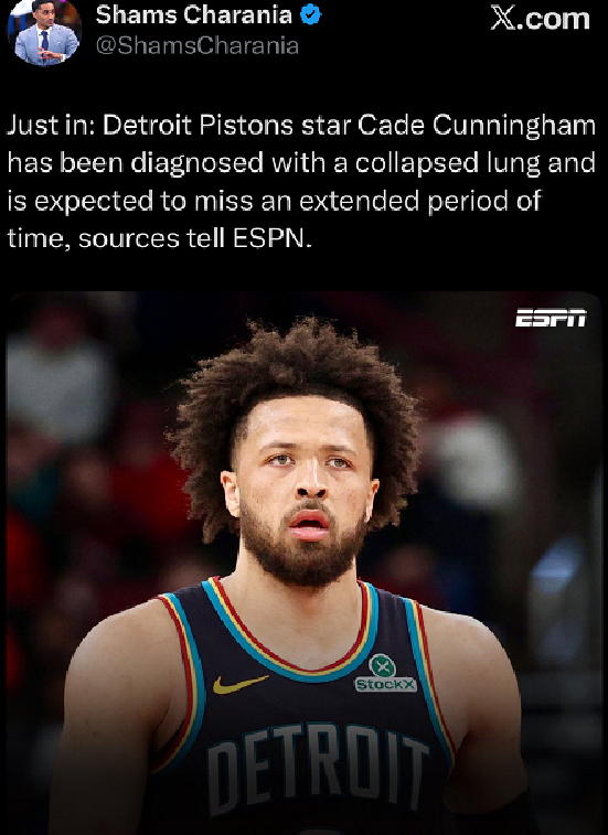 坎宁安肺气胸缺阵冲击活塞季后赛前景